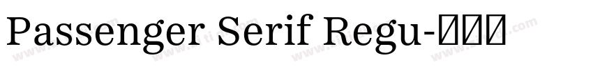 Passenger Serif Regu字体转换